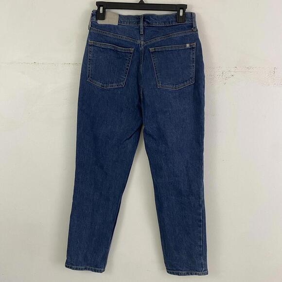 EVERLANE dark wash high rise straight leg jeans sz 26 crop - Picture 5 of 5